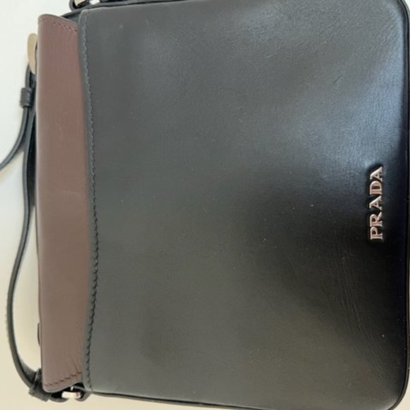 Prada BT1016 Calf Leather Crossbody Bag Brown and Brown NWT Perfect Condition - Picture 8 of 13